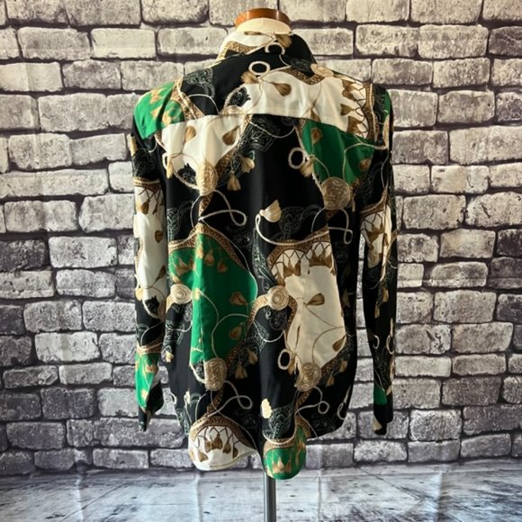 Chico's No Iron Button Down Long Sleeve Blouse Size Large - Picture 6 of 10